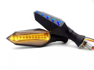 LED zmigavci za motor i skuter dual color plavi