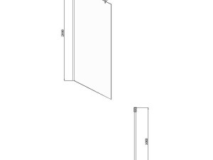 Tuš kabina 100cm Walk In Zlatna Eckle