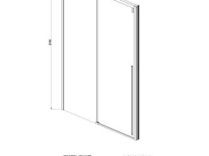 Tuš klizna vrata 140cm Brušeno Zlato Eckle