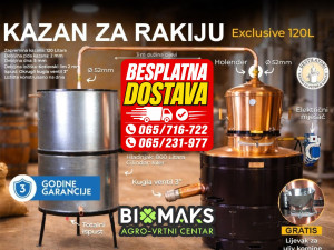 Kotao kazan za rakiju 120l EKSKLUZIV / 5mm BAKAR
