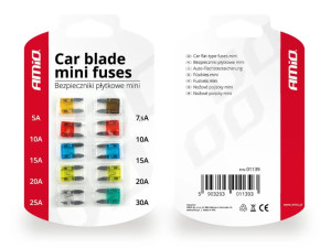 Set auto osiguraca 10 kom mini AMIO 026242