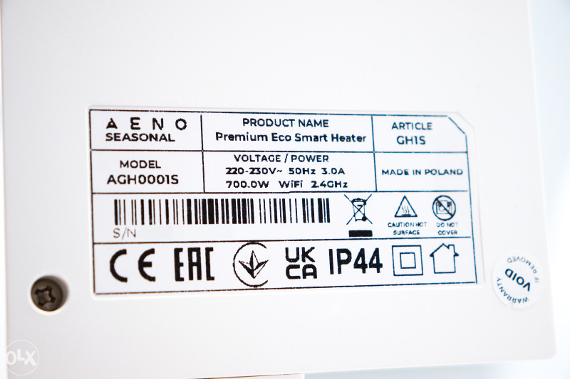 Električna grijalica Aeno Seasonal CH1S 700W za 30 m2