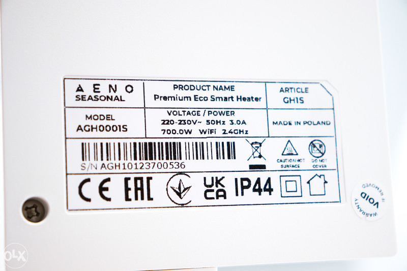 Električna grijalica Aeno Seasonal CH1S 700W za 30 m2