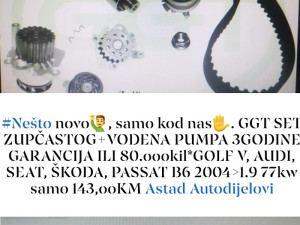 Set zupčastog  vodena pumpa Golf V 1.9 77kw 2004>