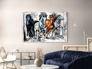 Canvas slika - Divlji konji u galopu, Ilustracija