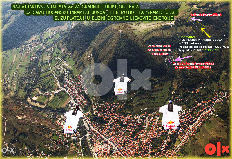 ATRAKTIVNA ZEMLJA BOSANSKA PIRAMIDA SUNCA VISOKO 750 m2 3