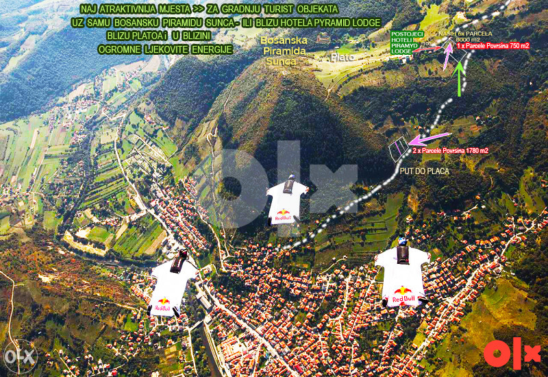 ATRAKTIVNA ZEMLJA BOSANSKA PIRAMIDA SUNCA VISOKO 750 m2 2