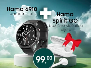 SET: Hama pametni sat 6910 + Hama Spirit GO bežične slušalice