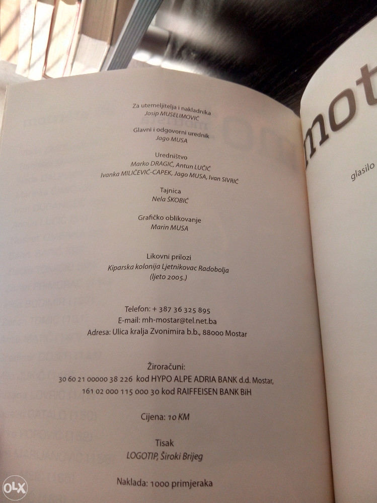 MOTRIŠTA - Glasilo Matice hrvatske u Mostaru , 34/2005.