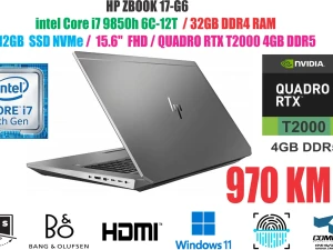 LAPTOP ZBOOK i7 9850H /NVIDIA QUADRO 4GB /32GB DDR4/NVMe SSD/