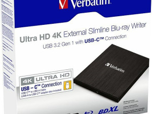 VERBATIM Blu-Ray Slimline Ultra Writter HD 4K 3.2 Gen.1