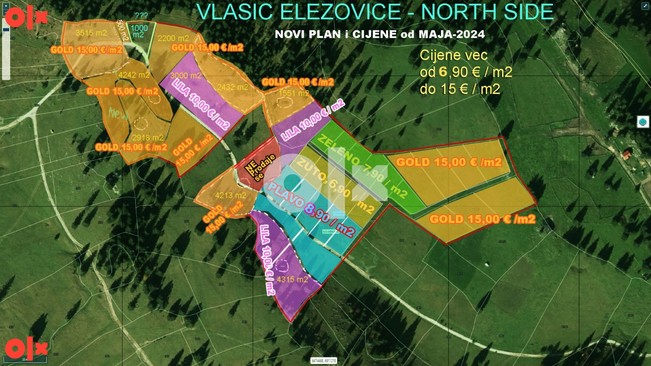 ZEMLJA,PARCELA,PARCELE PRODAJEM ZEMLJISTE 500 m2-VLASIC-ELEZOVICE 24