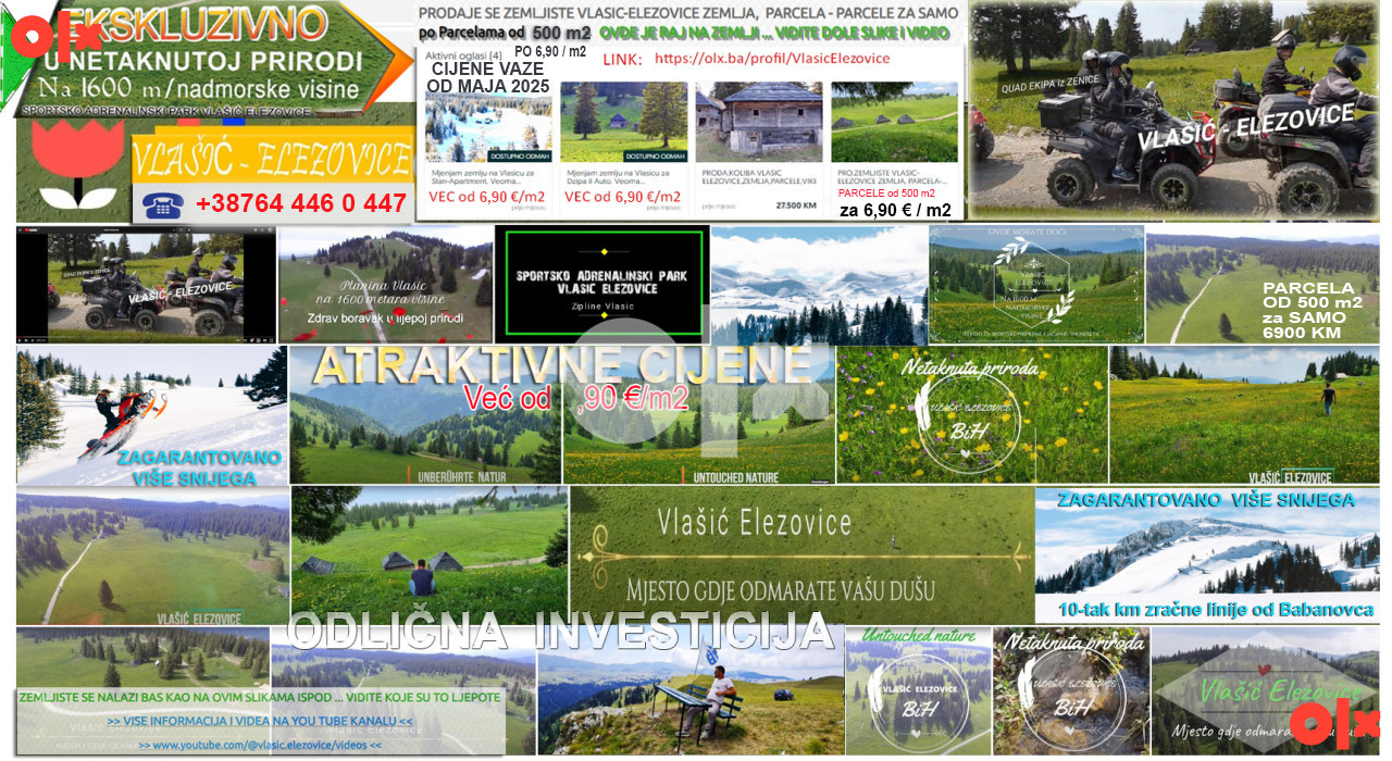 ZEMLJA,PARCELA,PARCELE PRODAJEM ZEMLJISTE 500 m2-VLASIC-ELEZOVICE 8