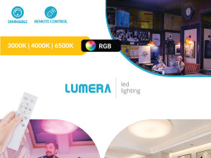 LED plafonjera Lumera Lighting 24W RGB daljinski