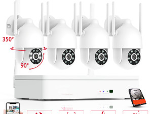 Video Nadzor WiFi sa  4 PTZ kamere i snimac Full HD