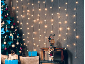 Dekorativna LED svjetlosna zavjesa KIN 168C/WH