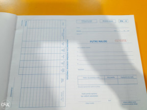 Putni nalog za putnicko vozilo PN-4