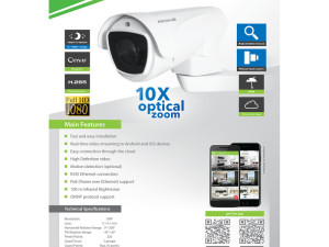 Kamera IP 5 MP, CMOS, HD Lens 5.1-51mm, PTZ