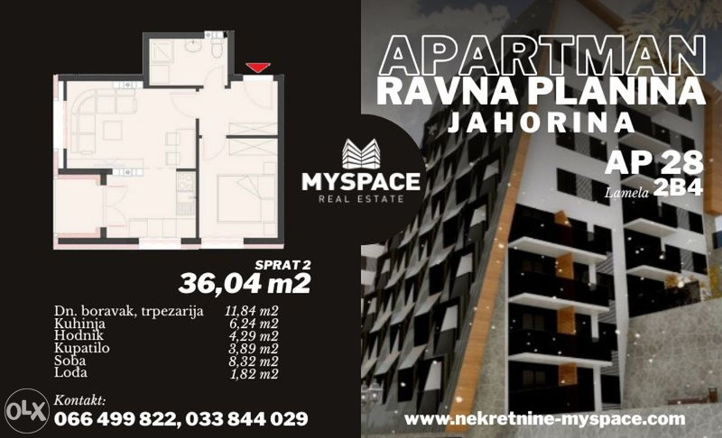 Apartman sa spavacom sobom/ Ravna planina/ 36m2 3