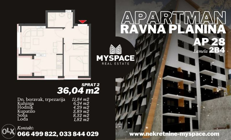 Apartman sa spavacom sobom/ Ravna planina/ 36m2 5