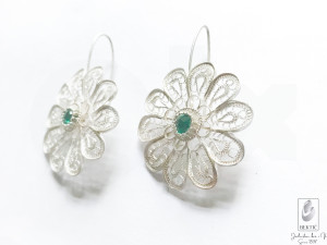 Nausnice Cvijet filigran srebro 925 srebrene zenske
