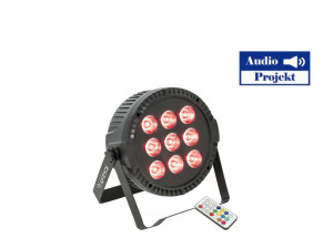 LED PAR  IBIZA THINPAR 9X6W RGBW