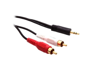 Audio kabel sa pozlaćenim konek.1x 3.5mm na 2x RCA -3m
