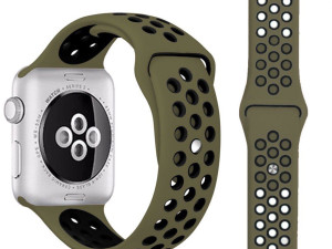 Narukvica Apple Watch 40mm 41mm 42mm (S10) Army green black