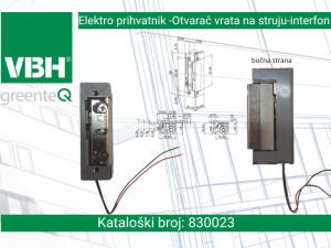 Elektro prihvatnik otvarač vrata za interfon