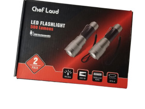 Pakovanje od 2 Led Flashlight Baterije USB Punjenje