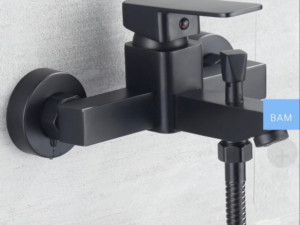 Česma slavina tuš baterija komplet za kupatilo mat crna