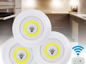 3x led lampa bežična s daljinskim upravljačem