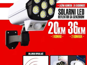 Solarni reflektor sa senzorom pokreta i laznom kamerom