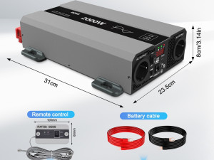 Pretvarac napona sa 12V na 220V 2000W Cisti Sinus