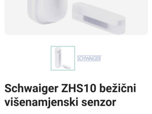 Schwaiger ZHS 10 senzor pokreta temperature svjetla