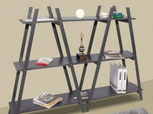 Polica za knjige 160x29x118cm antracit siva 1059