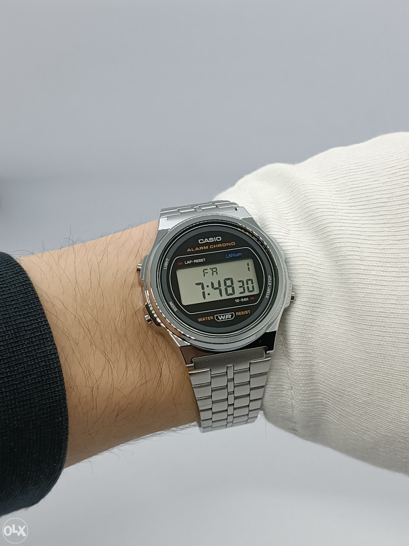 Casio A171WE-1ACF Orologio Unisex Analogico-Digitale Con Cronometro E LED - 5