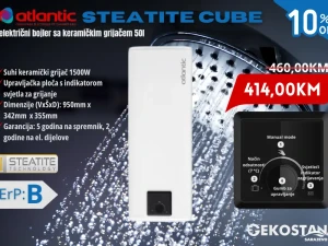 Atlantic bojler STEATITE CUBE 30l,50l,75l (MOGUĆA UGRADNJA)