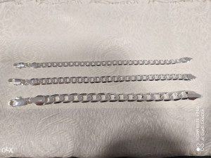 Srebrna srebrena narukvica narokvica 20.5cm duzina