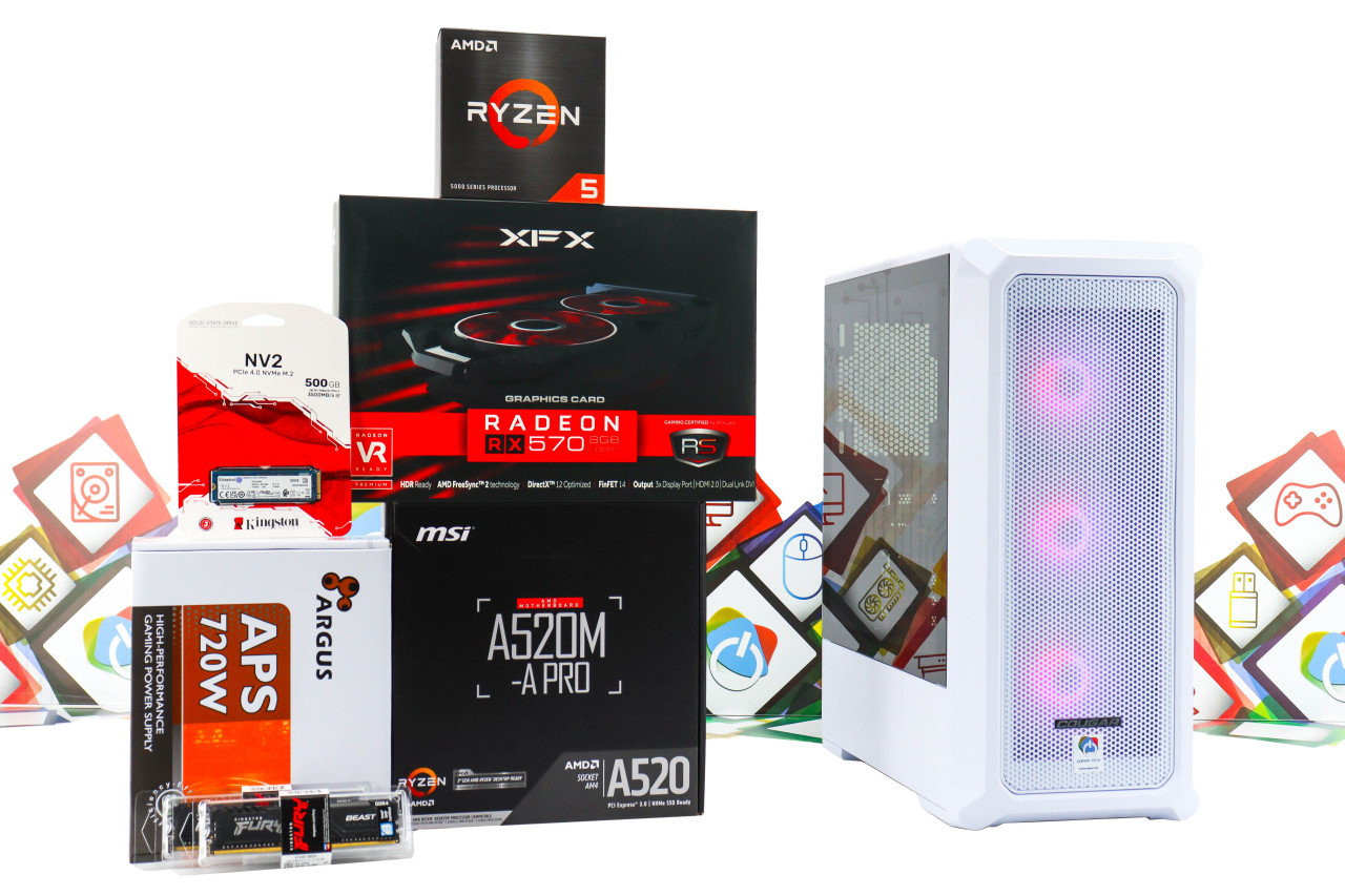 Gaming PC Archon 2 Mesh05; R5 5500; RX 580; DOPERTECH Desktop