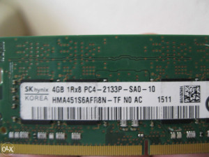 8gb / 2 x 4GB DDR4 2133Mhz
