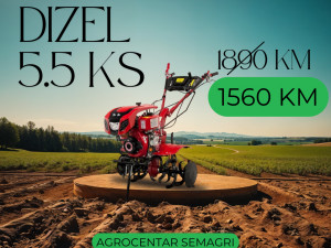 Dizel kopačica, freza, 5.5KS + Točkovi