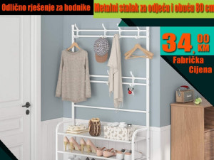 Metalni stalak za odjecu i obucu