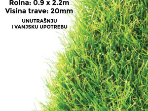 Vjestacka/umjetna trava rolna 0,9x2,2m (20mm visina)