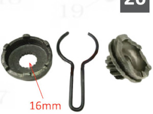Zupcanik kurble skuter sa kandzom 2t f16