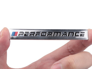 BMW Performance znak stiker aluminijski silver