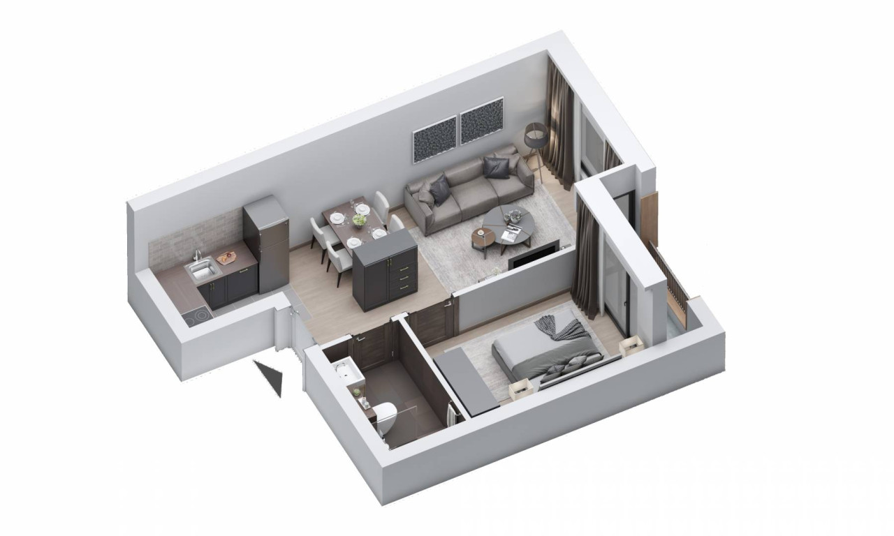 Apartman jedna spavaća 35,29m2 Snježna Dolina Jahorina 2
