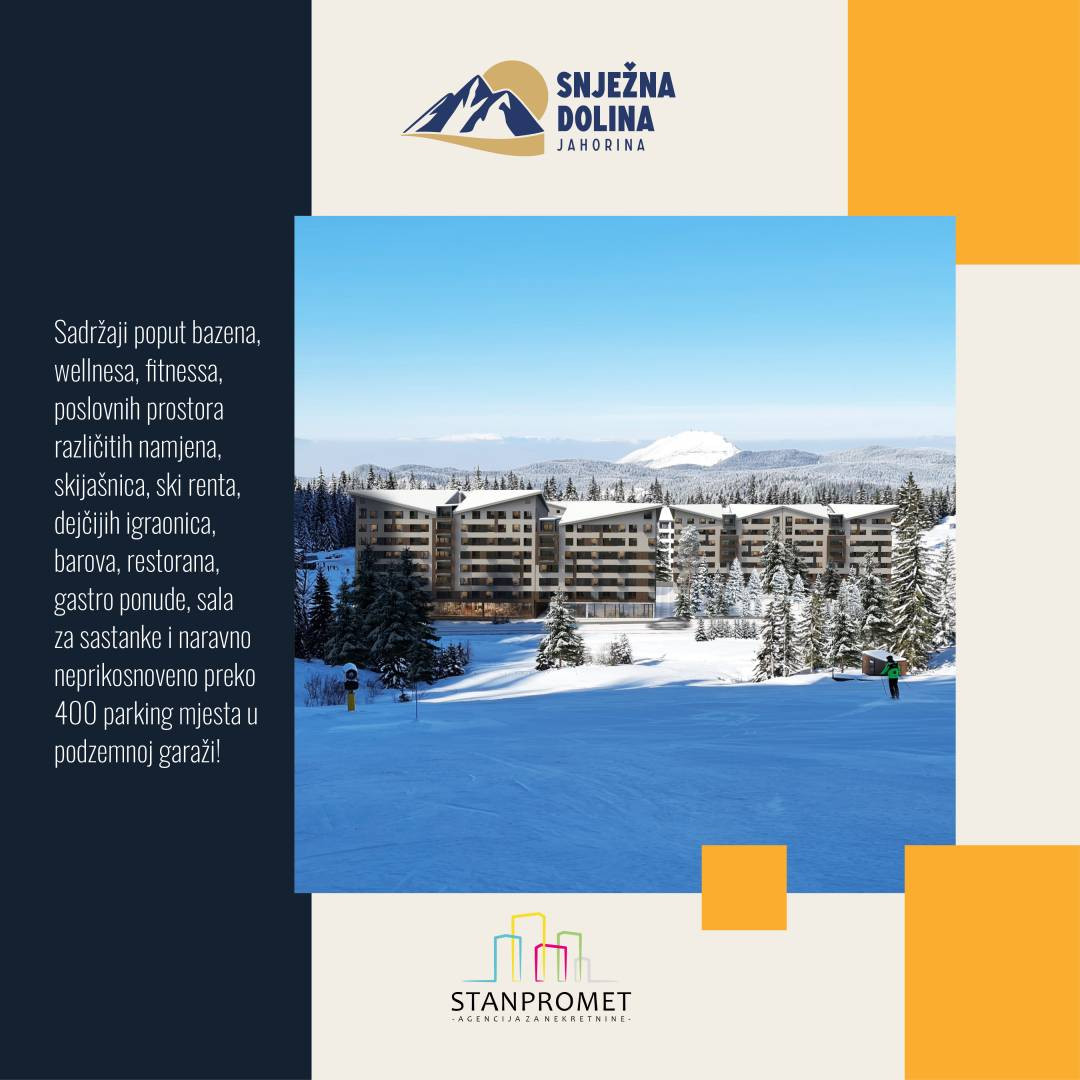 Studio apartman od 25,14m2 Snježna Dolina Jahorina 7