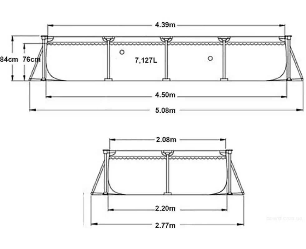BAZEN 450x220x84 SA PUMPOM, 063-722-022 BAZENI