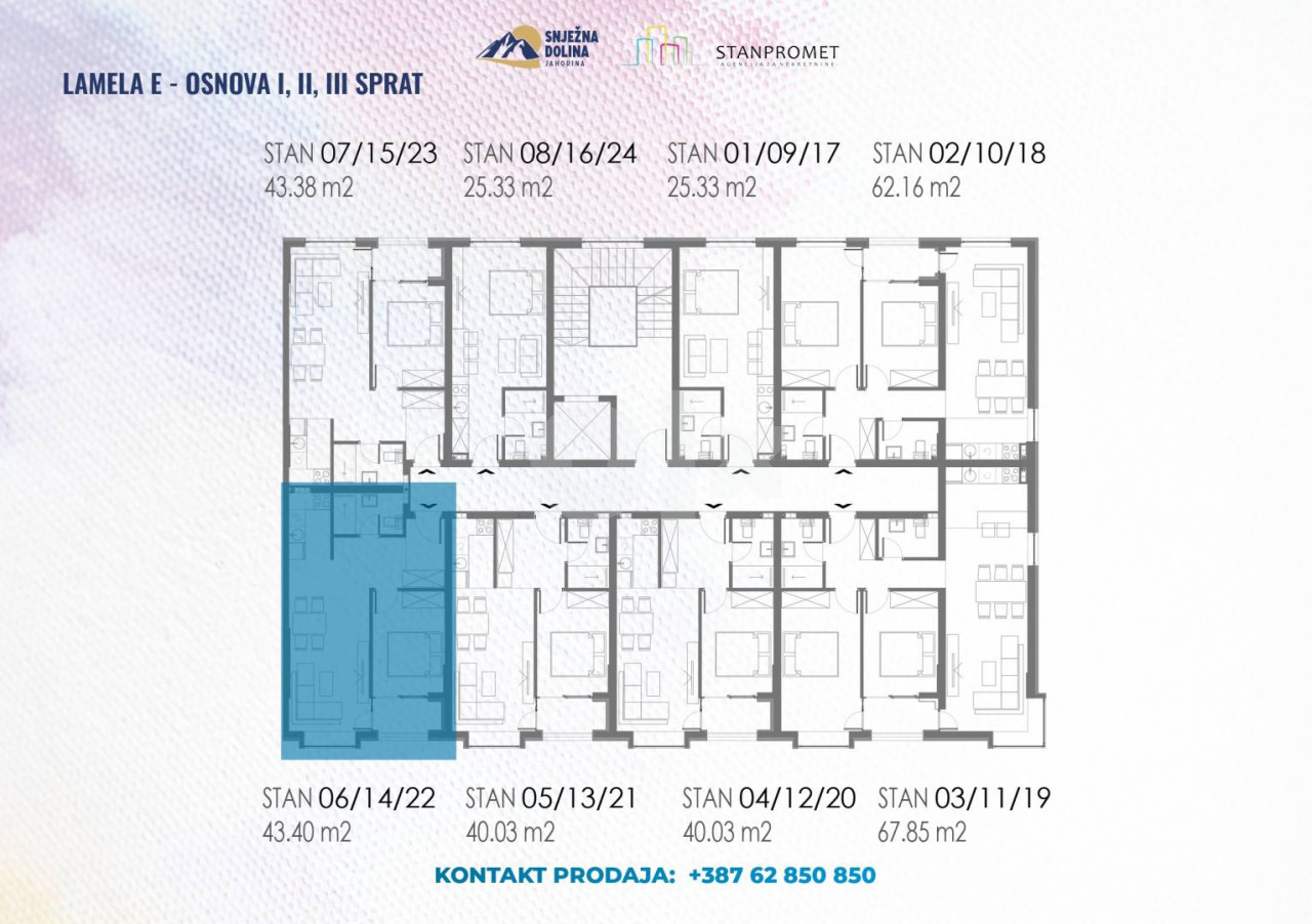 Dvosoban apartman od 43.40m2 Jahorina Snježna Dolina 4